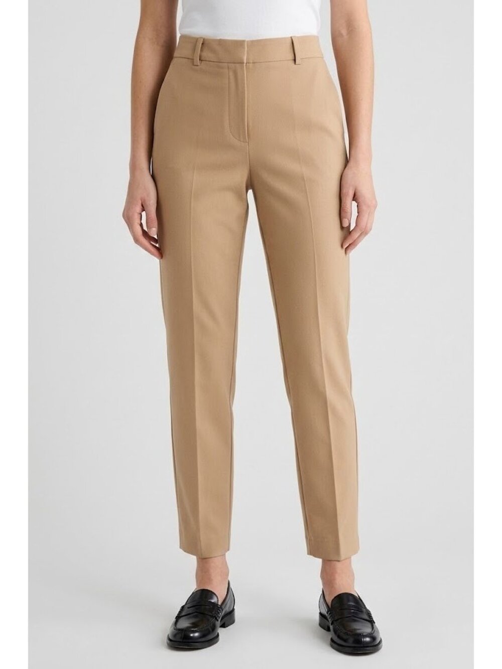 NWT Theory Testra 2B in Palomino Stretch Wool Tapered Slim Ankle Pants 2